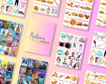 Cartes numériques PECS personnalisées pour les personnes autistes et non verbales - Aides visuelles à la communication personnalisées