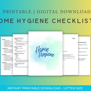 Simple Home Hygiene Checklist - Printable Daily Cleaning Guide for ADHD, Autism & Beginners - Digital Download
