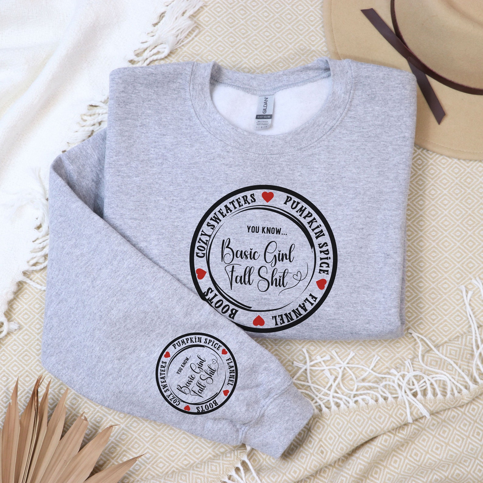 Basic Girl Fall Crewneck Sweater, Funny Cozy Autumn Sweater, Perfect ...