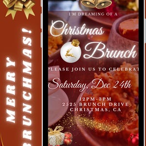 Self-Edit Christmas Brunch Invitation