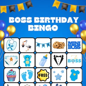 30 bingokaarten | BAAS Verjaardag | Feestspellen