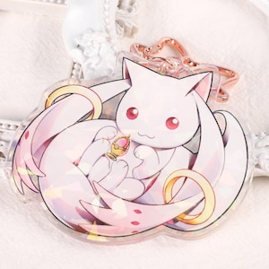 Kyubey | HOLOGRAPHIC Acrylic Keychain | Madoka