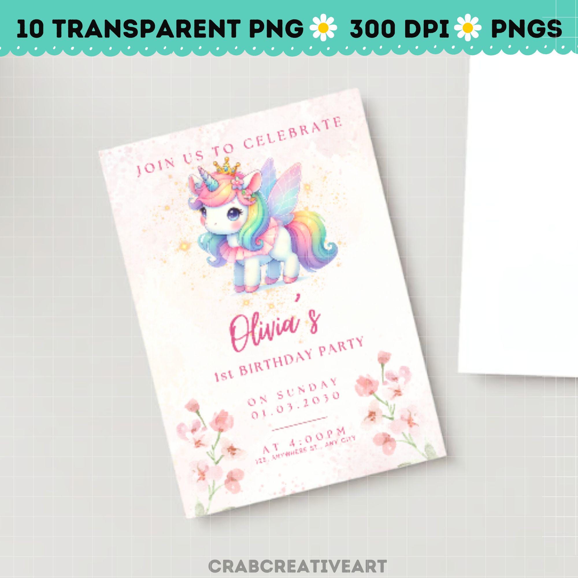 Fairy Unicorn PNG - Rainbow Unicorn Graphic - Watercolor Cute Unicorn ...