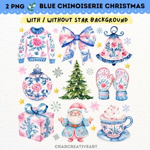 ブルー シノワズリ コケット クリスマス ボウ PNG - シノワズリ ボウ クリップアート - クリスマス コケット ボウ - パステル グランミレニアル クリスマス PNG