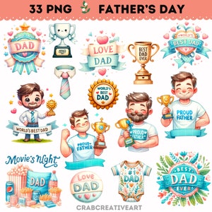 Clipart de Dia dos Pais, Dia dos Pais, Melhor Pai de Todos os Tempos, Pai PNG, Aniversário do Pai, Presente do Pai, Presente para o Pai, Aniversário do Pai em Aquarela, Pai PNG