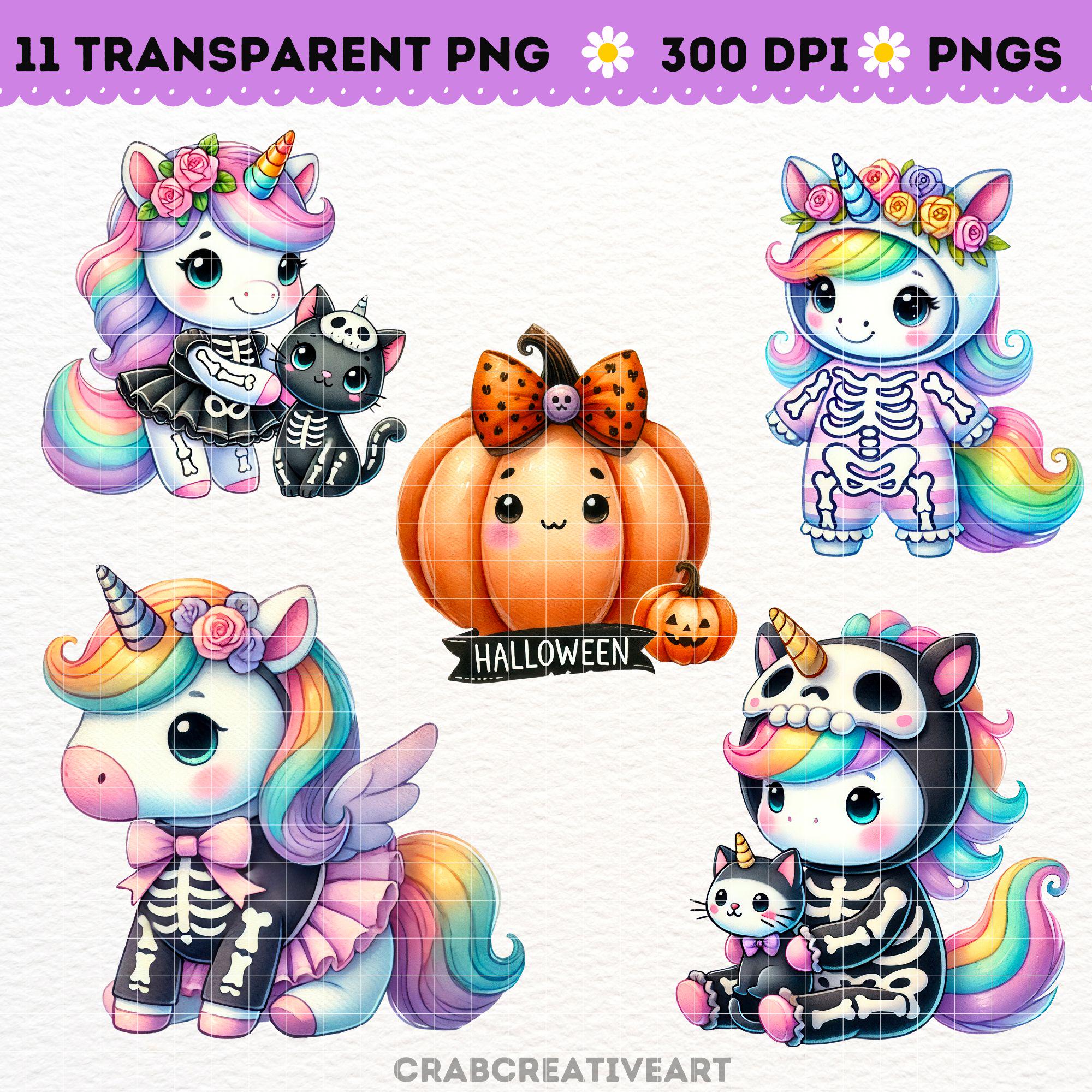 Skeleton Unicorn PNG - Halloween Skeleton Unicorn Clipart - Cute ...