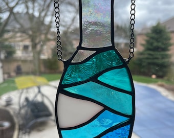 Gay Male Love is Love Potion: Handmade Stained Glass Sun Catcher, Pride, Pride Flags, LGBTQ+, Home Decor, Window Art, Leaded Glass, Witchy