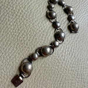 The 1960 Silver Bubble Link Bracelet by Pinco Forening - 7.3 inch length