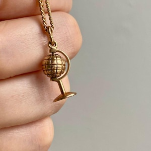 The 18k Gold Vintage Articulated Globe - Charm or Pendant