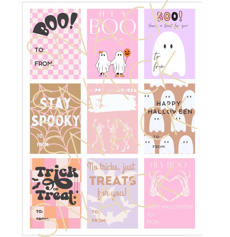 Halloween Printable Boo Tags, Halloween Gift Tags, Halloween Party ...