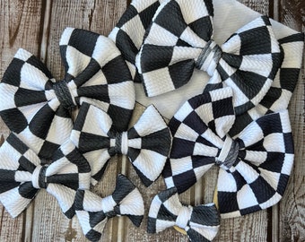 Checkered Bows & Headwraps