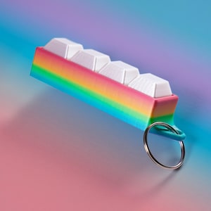 Rainbow Mechanical Fidget Clicker Keychain | Desk Toy, Stress Relief, ADHD Fidget Tool