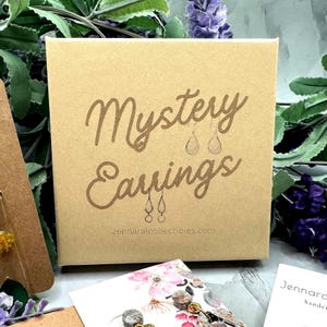 Mystery Earrings Bundle - 3 Handmade Polymer Clay & Resin Pairs, Surprise Blind Box Jewelry Gift Set