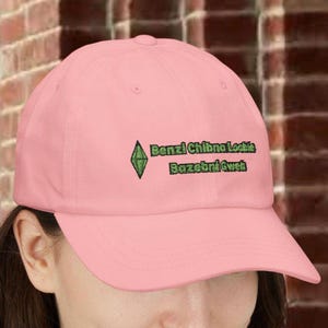 Simlish Embroidered Hat - The Sims Inspired Gamer Dad Cap with Plumbob Design, Unique Gift for Gamers