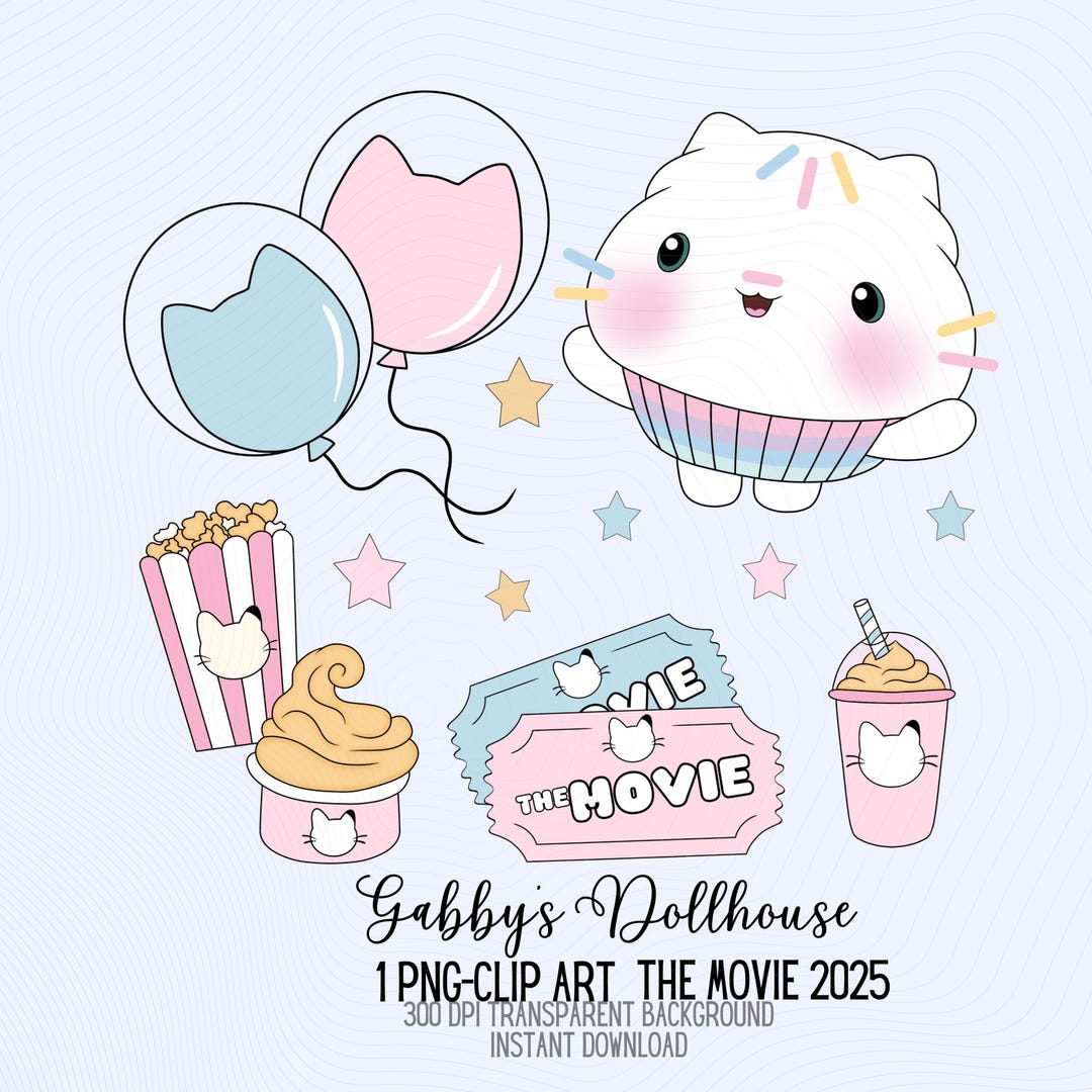 Gabby's Dollhouse PNG, Gabby the Movie 2025 Clipart | PNG Digital