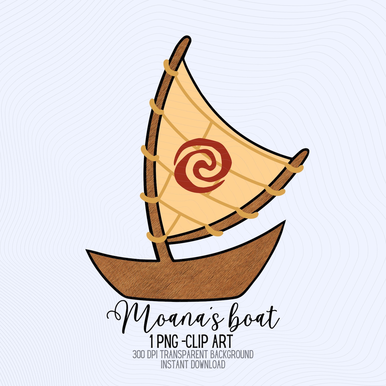 Moana Boat PNG Moana Canoe Clipart Moana Sailing Boat Digital Ocean 
