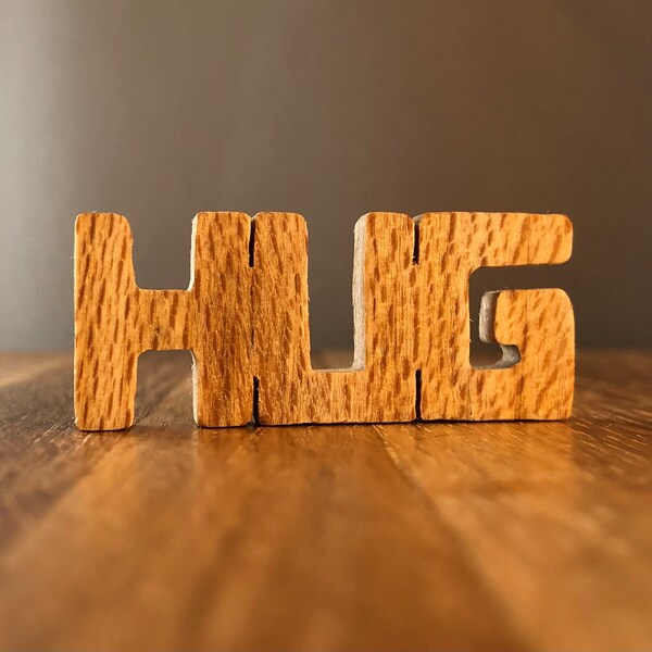 HUG reclaimed wood keepsake