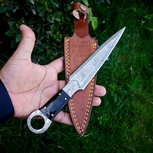 Niestandardowy ręcznie robiony nóż do rzucania Damascus Kunai, ostry nóż do rzucania, prezenty ślubne dla męża, prezenty rocznicowe dla niego