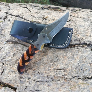 Handmade Damascus Pocket Knife Beautiful Handle Folding Knife Birthday Gift Groomsmen Gift Wedding Personalized Gifts for Men Gift for USA