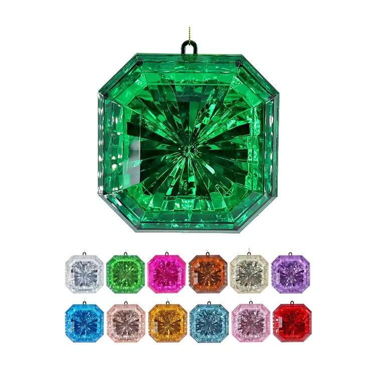 Acrylic Jewel Ornament, wreath attachment, acrylic decoration, holiday ornaments, craft supplies, gem ornament