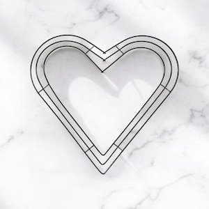 Moldura de guirlanda de arame de 12'' em formato de coração, guirlanda de coração, moldura de guirlanda, dia da memória, amor, moldura de coração, guirlanda de dia dos namorados, coração, materiais para artesanato