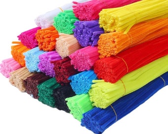Set of 100 Pipe Cleaners, Handcraft, Pipe Cleaners Craft, Pipe Cleaner, Chenille Stems, Craft Pipe Cleaner, Twisted Wire, Chenille Stems