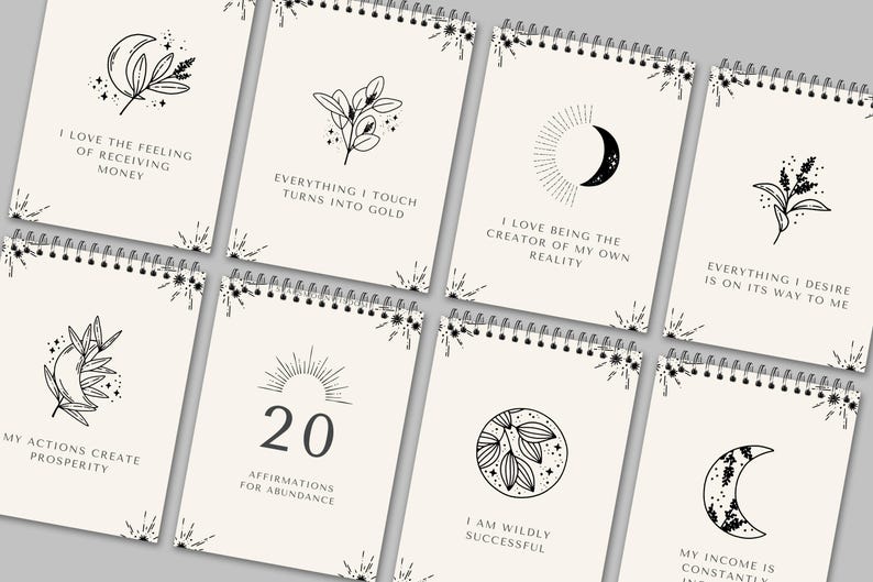 20 Affirmations for Abundance - Etsy