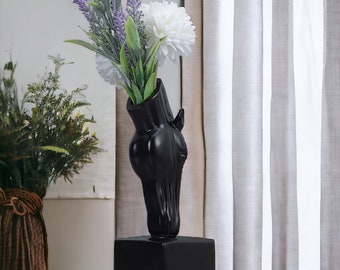 Paardenhoofdvaas | Creatieve vaas | Woondecoratie Vaas | Bloemenvaas | Drinkende paardenhoofdvaas | Plantenvaas | Moderne vaas | Hars vaas