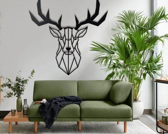 Deer Wall Decor | Deer Pattern | Black Metal | Wall Decor | Wall Art | Living Room Decor | Home Decor | Wall Art | Interior Decoration