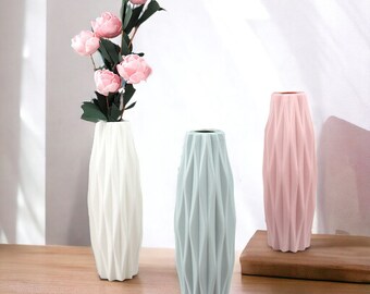 Modern Flower Vase Decoration | Ceramic Flower Pot | Living Room Decorations | 3 Colors | Home Decor | Modern Table Decorative