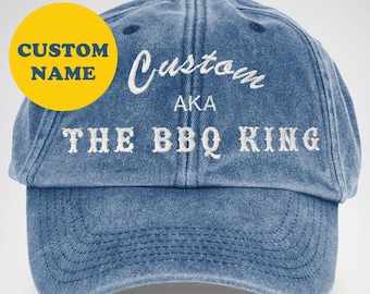 Custom Embroidered BBQ King/Queen Dad Hat | Grill Master Gift