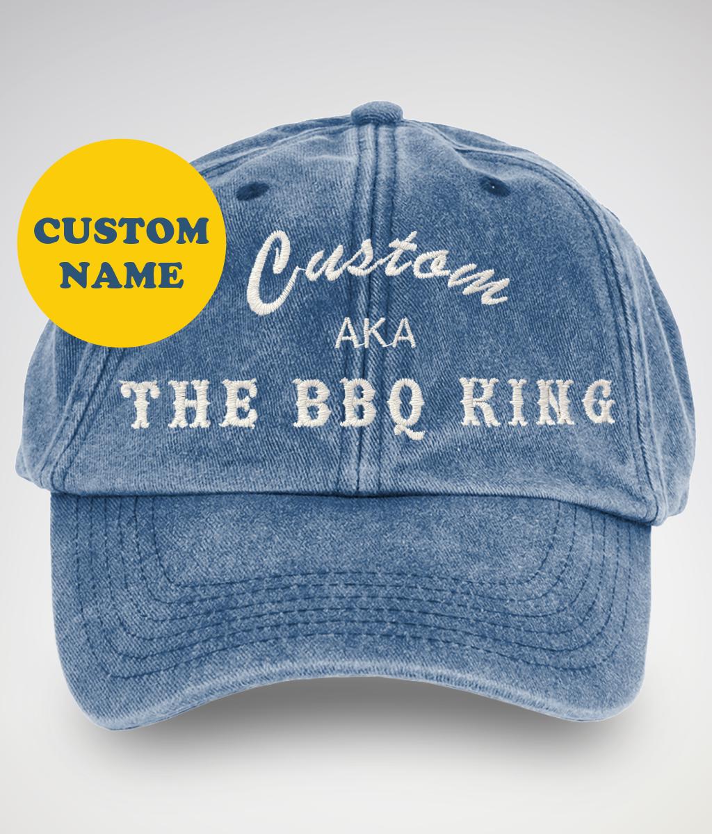 Gorra personalizada de rey o reina de la barbacoa / Gorra personalizada de maestro de la parrilla / Gorra bordada para papá, regalo para él o ella / Regalo de barbacoa de verano