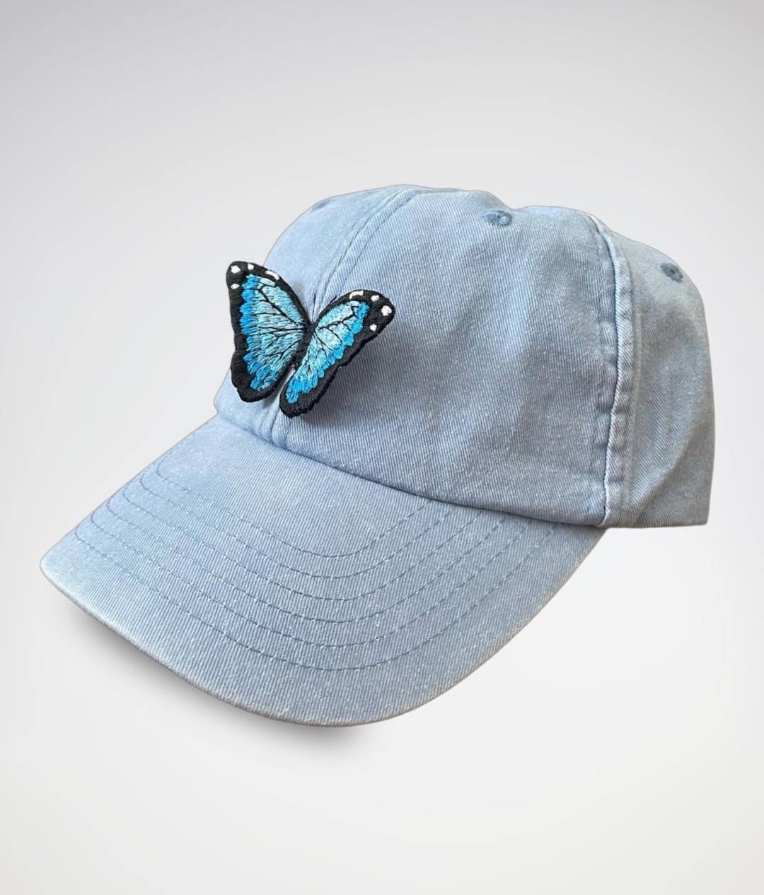 Interactive Blue Morpho Butterfly Hat | 3D Embroidered Cap With ...