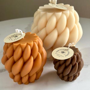 Huge Knot Candle, Chunky Yarn Shaped Candle, Knit Candle, Aesthetic Candle, Handmade Gift, Home Decor, Christmas Gift, Housewarming Gift