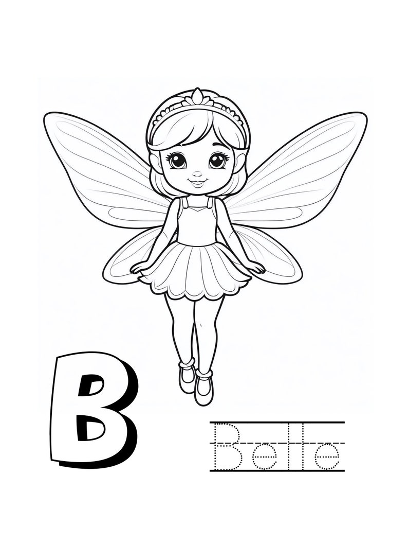 Printable Fairy Alphabet Coloring Pages for Kids Alphabet Letters Busy