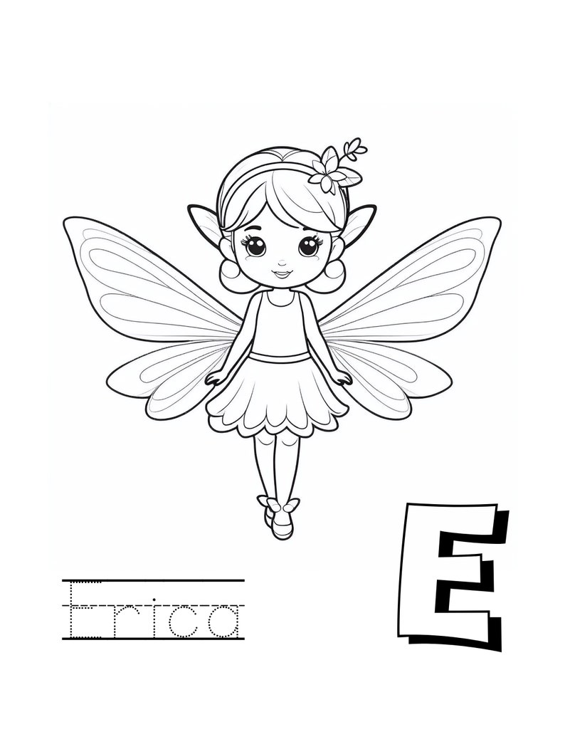 Printable Fairy Alphabet Coloring Pages for Kids Alphabet Letters Busy