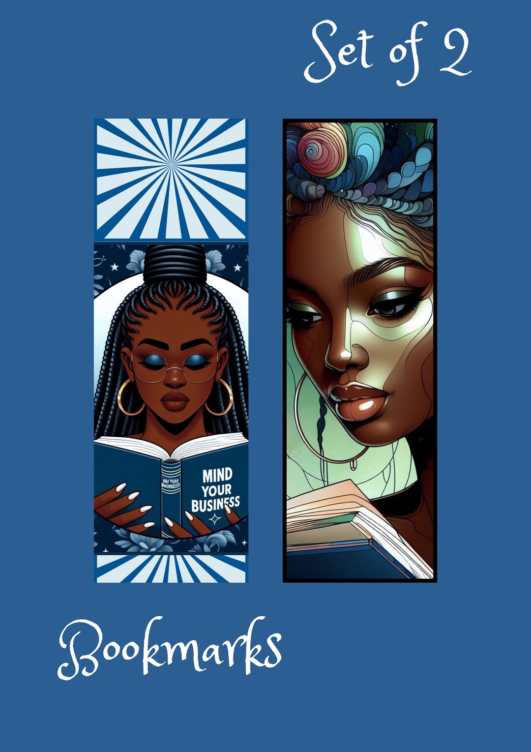 Printable Bookmarks Set of 2 - Etsy