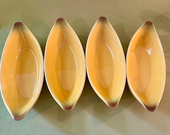 Coupes Coupe Glace Bananes Rétro en Céramique par Hanover Direct, Set de quatre