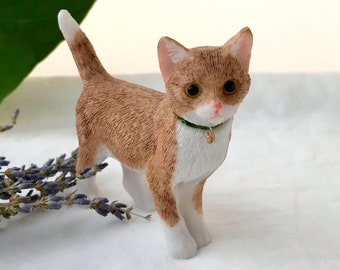 Cute Cat Figurine/Cat Home Decor/ Garden Statue/Table Decoration/ Mini Cat Statue/Pet Sculpture/Kitten Statue/Housewarming Gift For Her