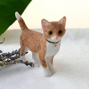 Cute Cat Figurine/Cat Home Decor/ Garden Statue/Table Decoration/ Mini Cat Statue/Pet Sculpture/Kitten Statue/Housewarming Gift For Her