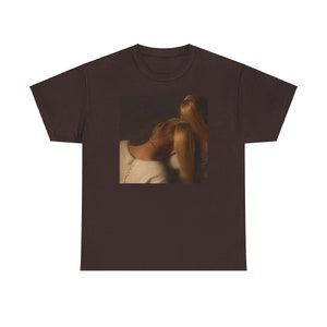 Ariana Grande Collection Inspired by "Eternal Sunshine" Album Cover Unisex Heavy Cotton Tee Chocolate Brown Aesthetic Tee Shirt