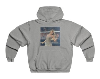 Taylor Swift Inspired Collection- Men's NUBLEND® Hooded Sweatshirt- Taylor Swift Aesthetic Eras Stadium Tour Printed hoodie