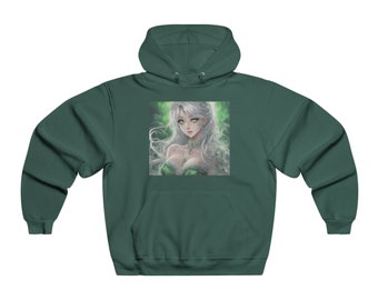 Anime Aesthetic Inspired Kawaii green Hoodie for Anime Gift cute comfy hoodie aestheticUnisex EcoSmart Pullover Hoodie Sweatshirt