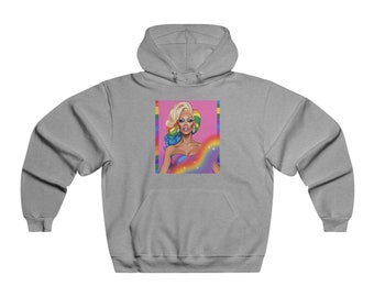 Queen RuPaul "RuPaul's Drag Race" Pride Collection NUBLEND® Hooded Sweatshirt, Aesthetic RuPaul Pride Rainbow Drag. RuPaul Pride Hoodie