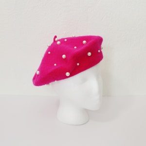 Pink Pearl Beret - Etsy