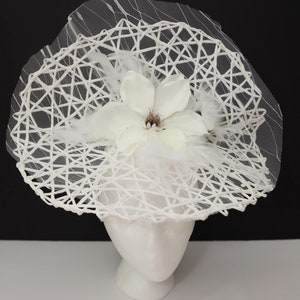 White Magnolia Flower Hatinator: Kentucky Derby Wedding Guest Hat