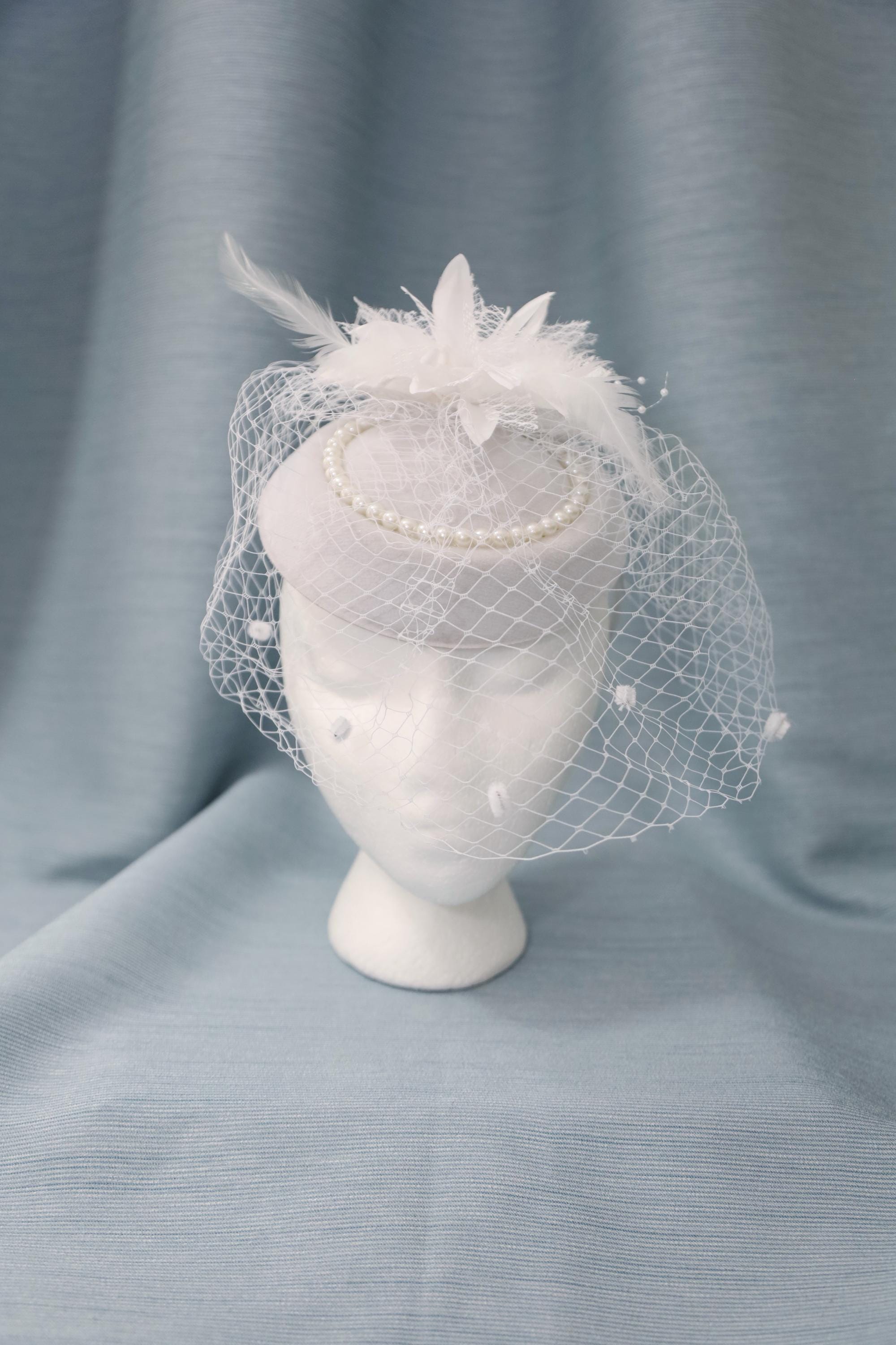 (10+)Lot of 5 Fascinators Bow Pillbox Hat Veil Pearl Olive, 2 Black, Pink, Cream Pillbox Hat Pearls - Etsy main image 2