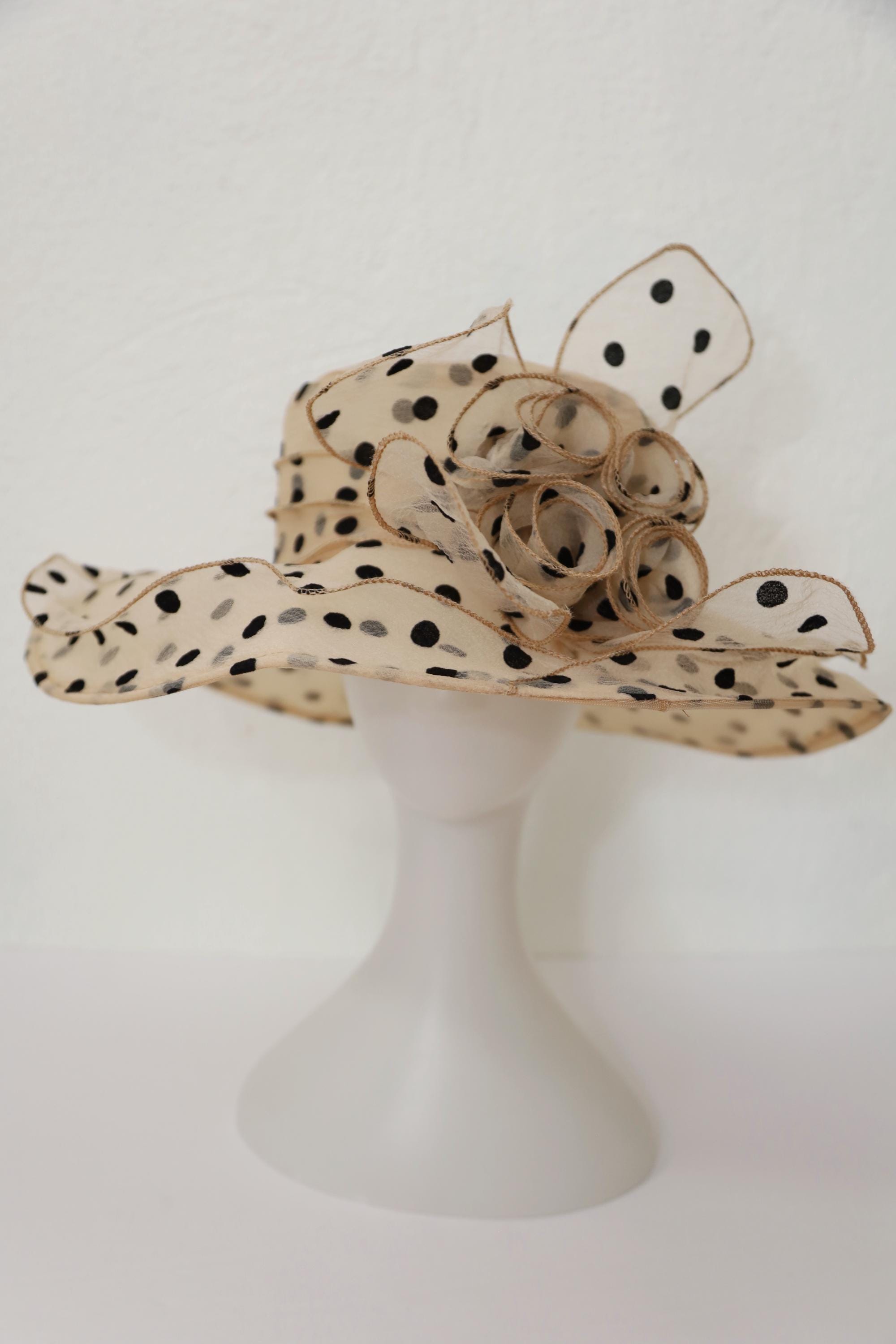 Kentucky Derby Hats - Organza Hat Fascinator Hat Beige Women Kentucky Church Derby Hats Fascinators Womens Summer  main image 3