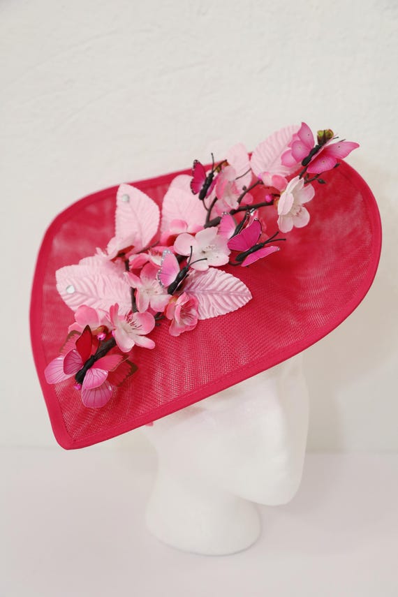 Pink Cherry Blossom Fascinator Pink Flowers Hat Kentucky  display picture 1