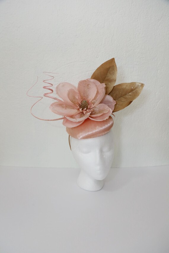 Nude Pink Fascinator Kentucky Derby Hat Nude Pink Kentucky Derby Fascinator Hat, Wedding Party Hat  main image 2